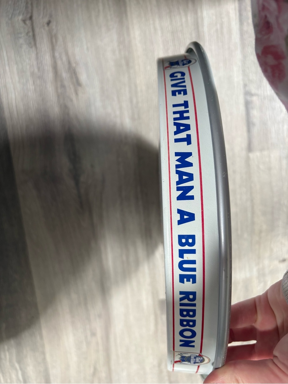 Vintage 1980’s Pabst Blue Ribbon Metal Serving Tray - Blue & White - Picture 3 of 3